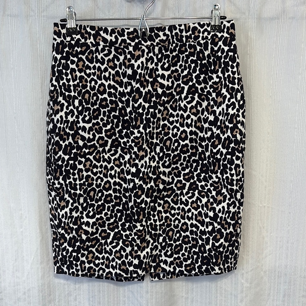 J. Crew Leopard Print Pencil Skirt